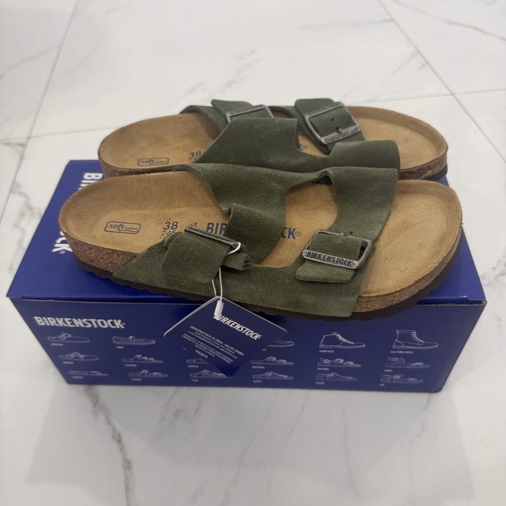 Birkenstock Arizona Army Green Suede Women’s Size 39, 38 Available - Picture 6 of 11